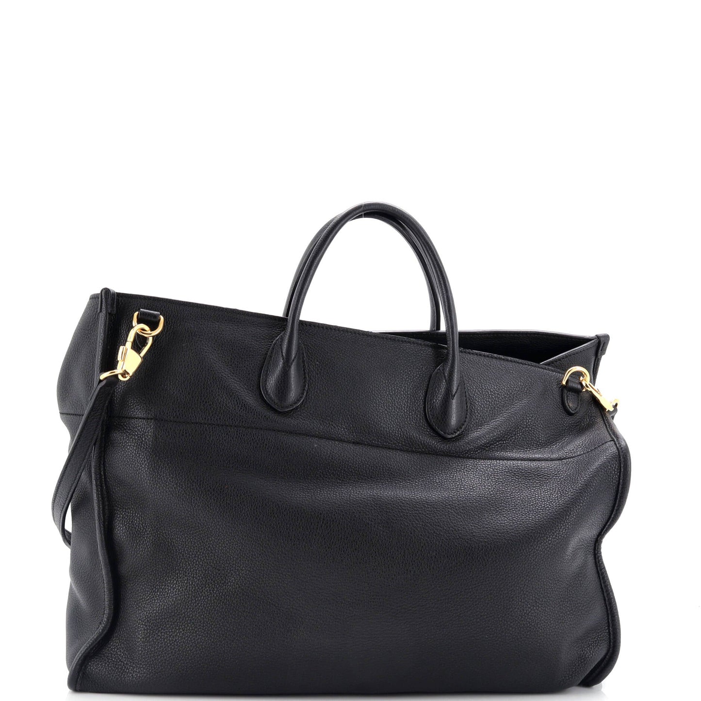 Logo Tote Embossed Leather Large