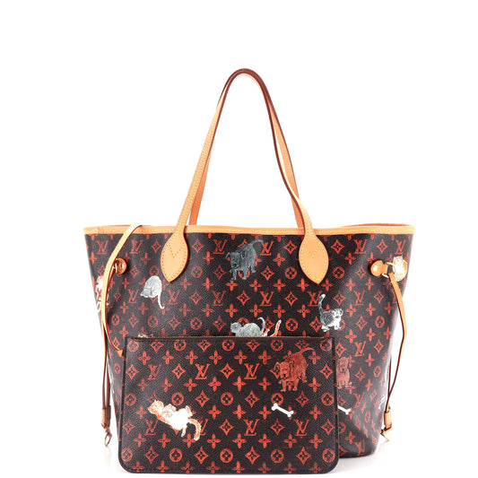 Neverfull NM Tote Limited Edition Grace Coddington Catogram Canvas MM