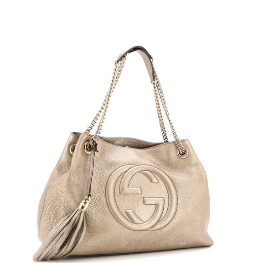 Soho Chain Strap Shoulder Bag Leather Medium