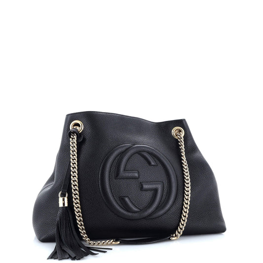 Soho Chain Strap Shoulder Bag Leather Medium