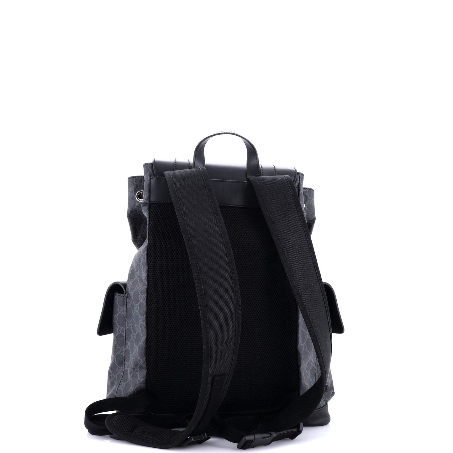 Double Pocket Buckle Backpack GG Coated Canvas Large