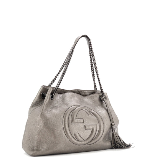 Soho Chain Strap Shoulder Bag Leather Medium