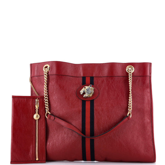 Rajah Chain Tote Leather Large