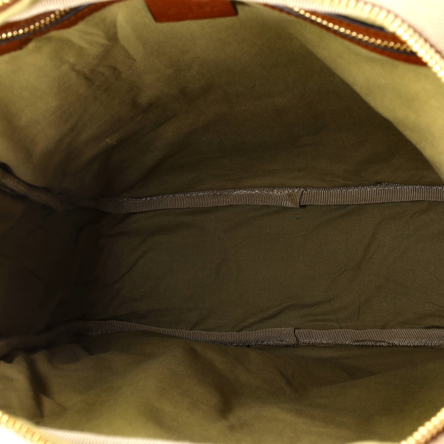 Front Pocket Backpack Vintage Web Canvas with Leather Medium