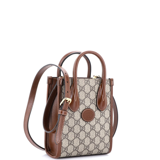 Interlocking G Patch Tote GG Coated Canvas Mini