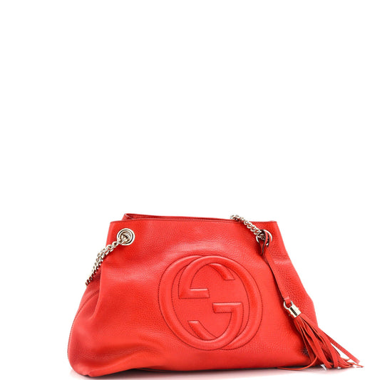 Soho Chain Strap Shoulder Bag Leather Medium
