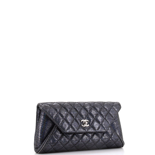 Fold Up Again Clutch Quilted Glitter Leather