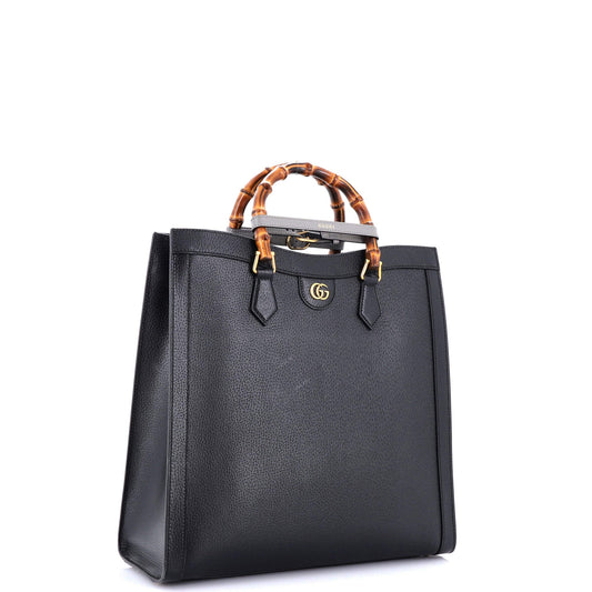 Diana NM Bamboo Handle Tote Leather Large