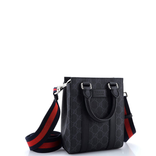 Convertible Web Open Tote GG Coated Canvas Mini
