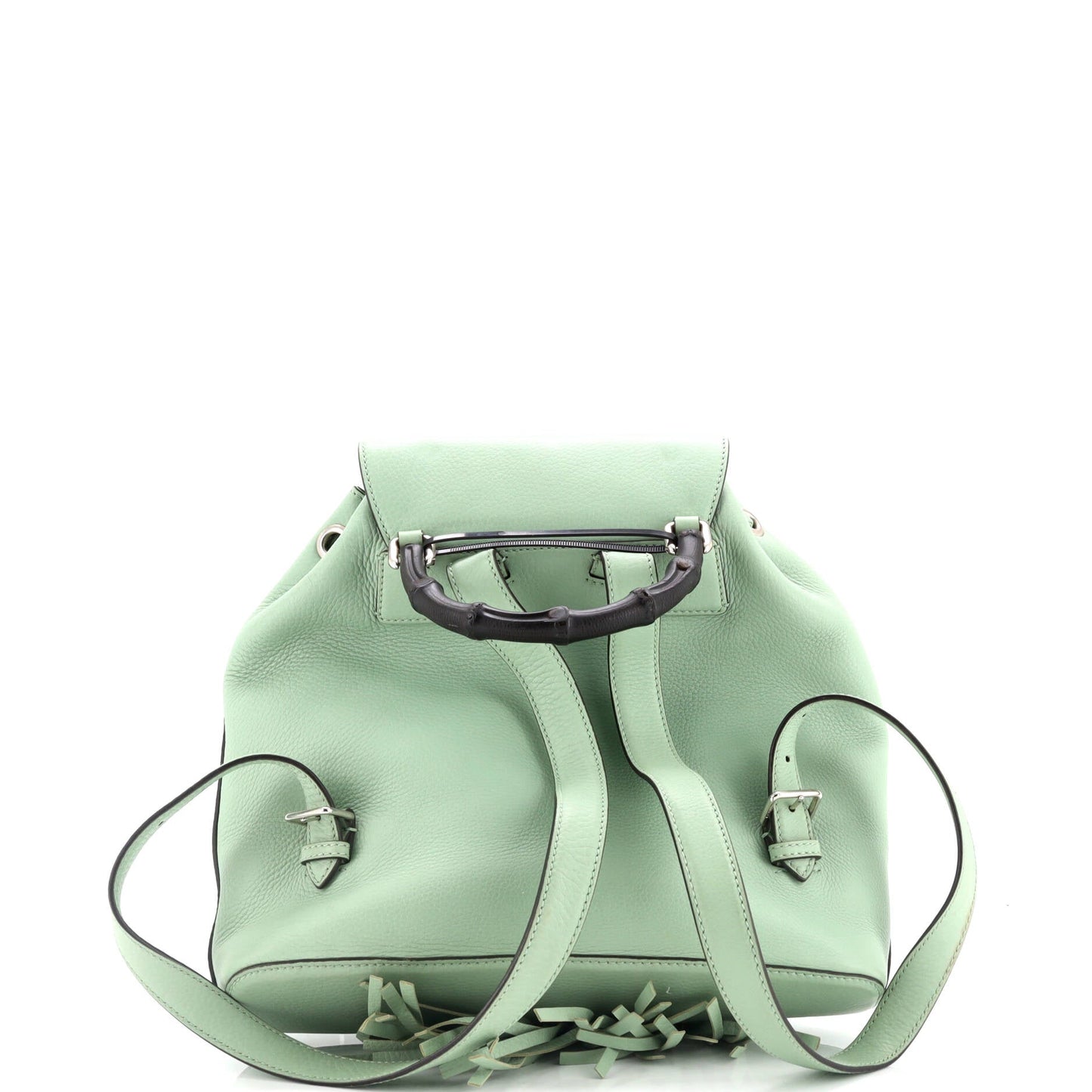 Bamboo Tassel Backpack Leather Medium