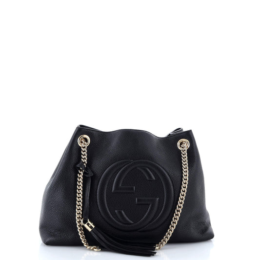 Soho Chain Strap Shoulder Bag Leather Medium