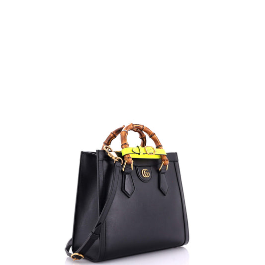 Diana NM Bamboo Handle Tote Leather Small