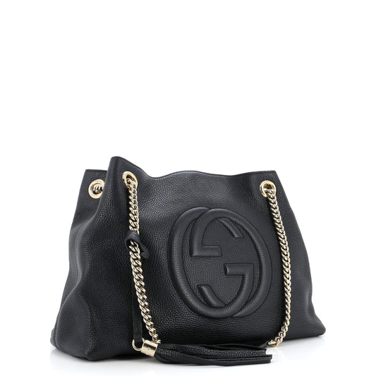 Soho Chain Strap Shoulder Bag Leather Medium
