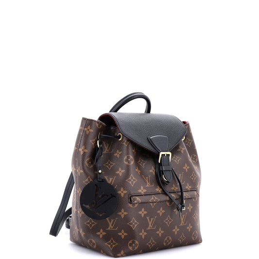 Montsouris NM Backpack Monogram Canvas with Leather PM