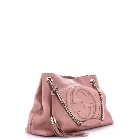 Soho Chain Strap Shoulder Bag Leather Medium