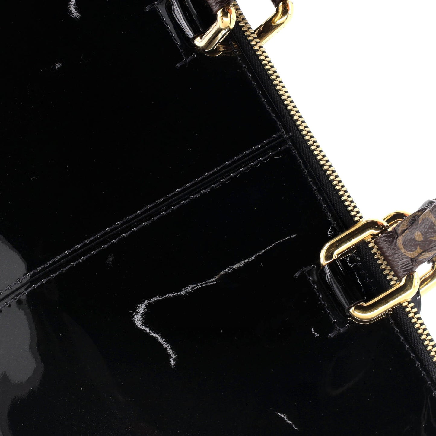 Miroir Handbag Vernis with Monogram Canvas
