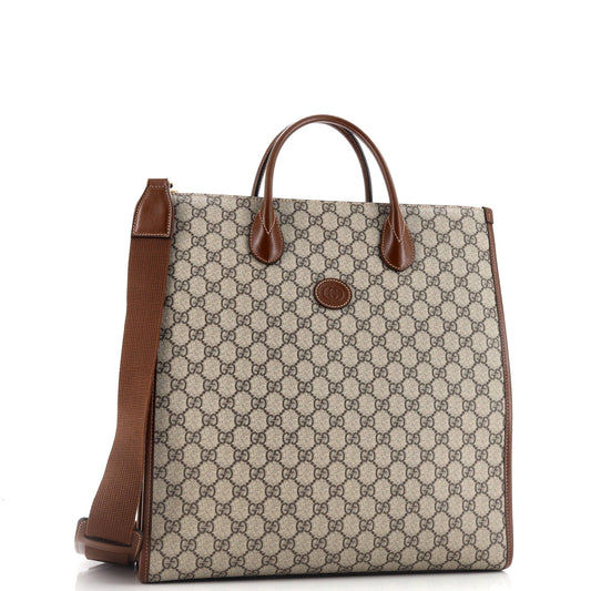 Interlocking G Tote GG Coated Canvas Vertical