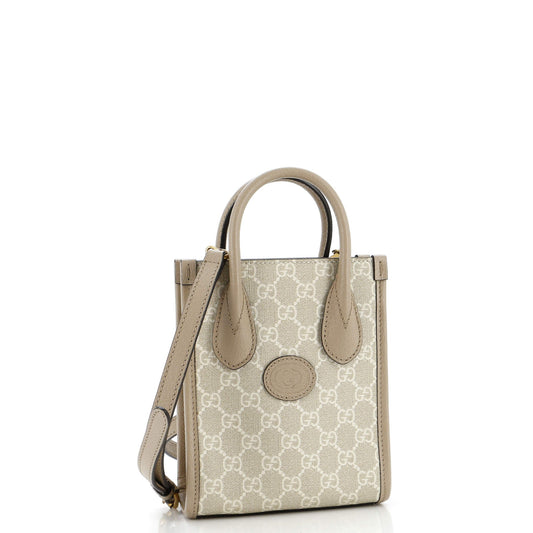 Interlocking G Patch Tote GG Coated Canvas Mini