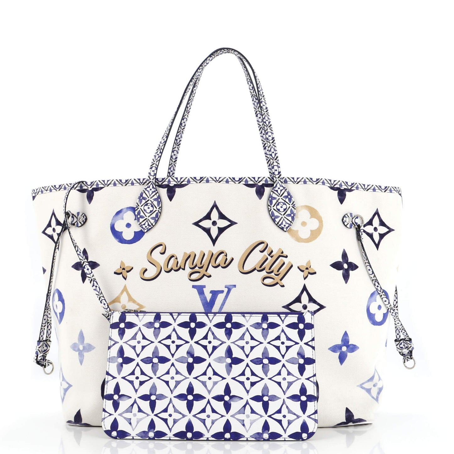 Neverfull NM Tote Limited Edition Cities By The Pool Monogram Watercolor Giant GM