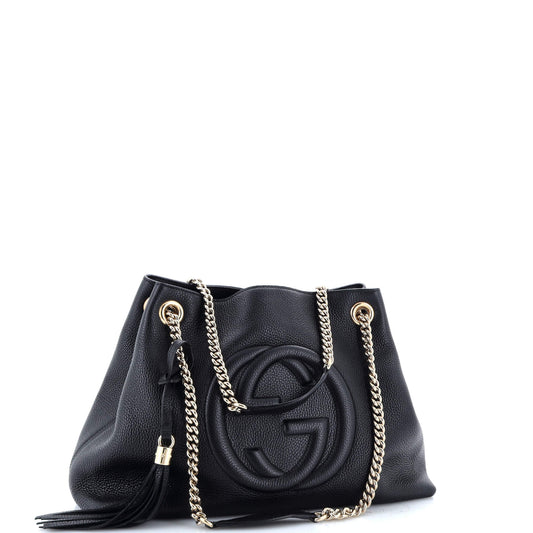 Soho Chain Strap Shoulder Bag Leather Medium