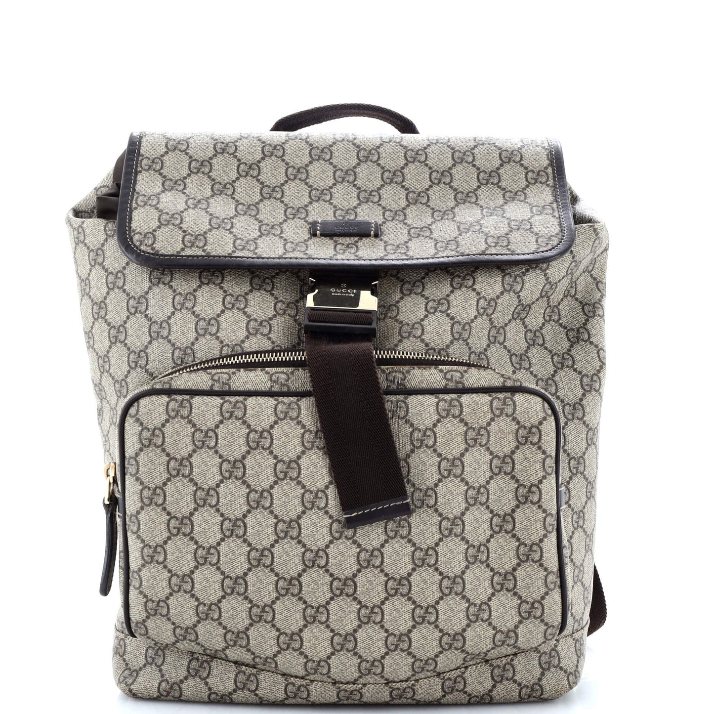 Buckle Backpack GG Coated Canvas Medium
