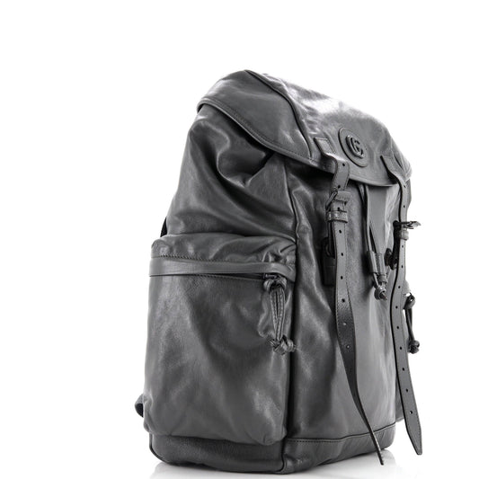 Tonal GG Double Pocket Belt Backpack Leather Large