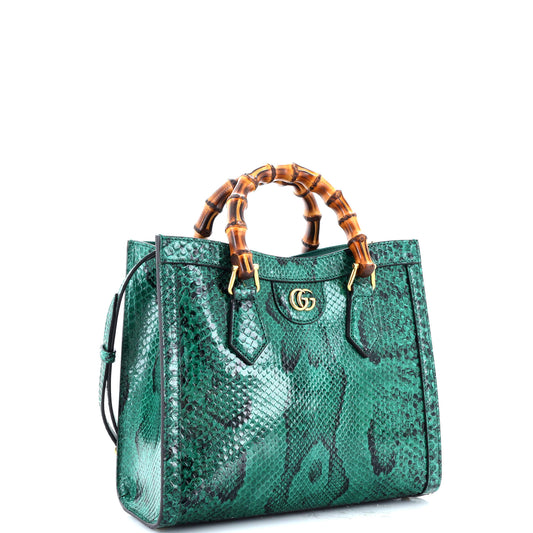 Diana NM Bamboo Handle Tote Python Small
