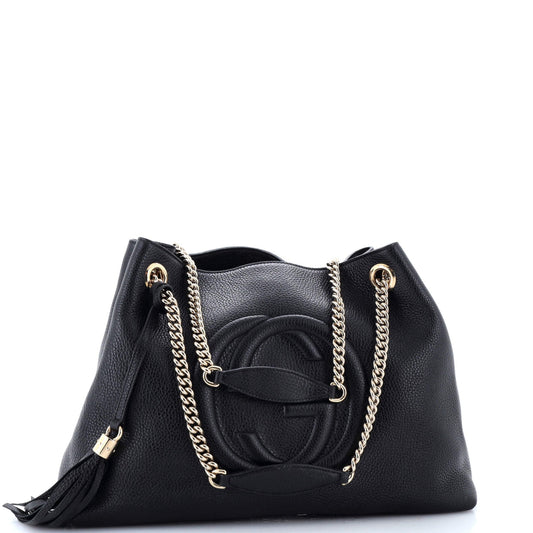 Soho Chain Strap Shoulder Bag Leather Medium