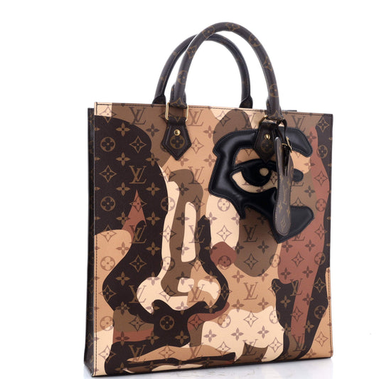x Kid Super Sac Plat NV Limited Edition Patchwork Printed Camouflage Monogram Canvas