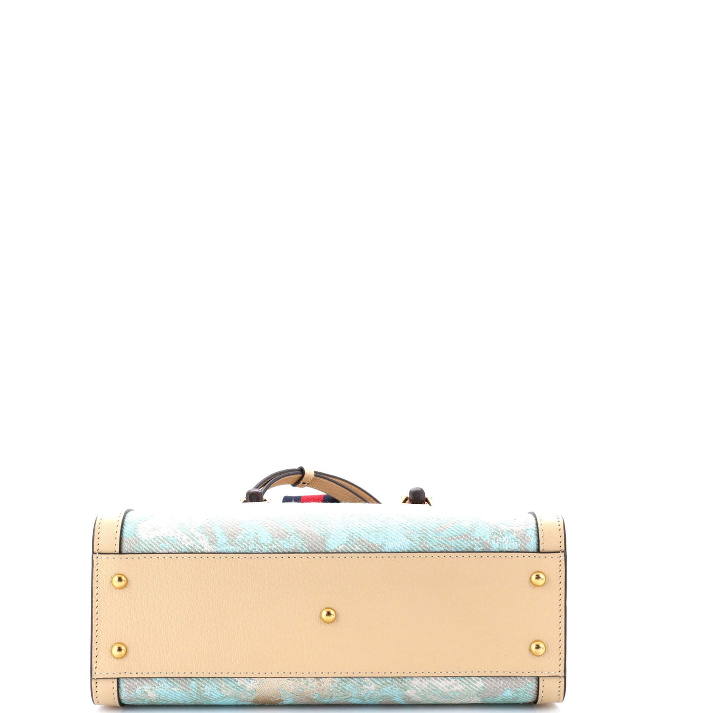 Diana NM Bamboo Handle Tote Nishijin GG Silk Textile and Leather Small