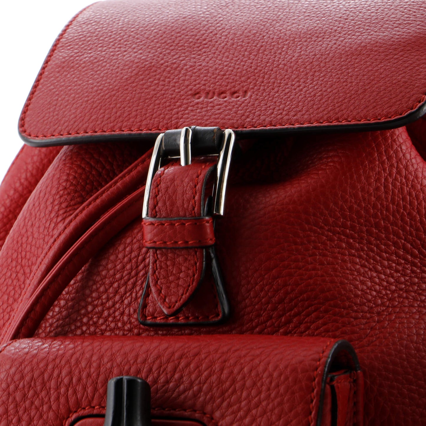 Bamboo Tassel Backpack Leather Mini