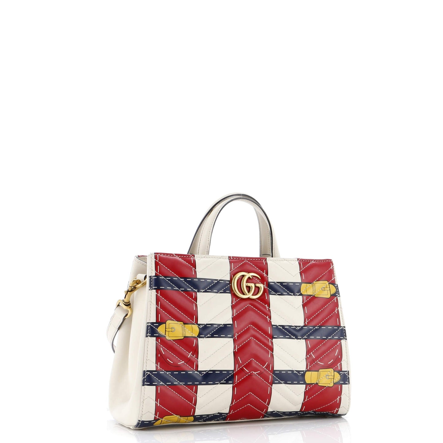 GG Marmont Tote Trompe L'Oeil Matelasse Leather Small