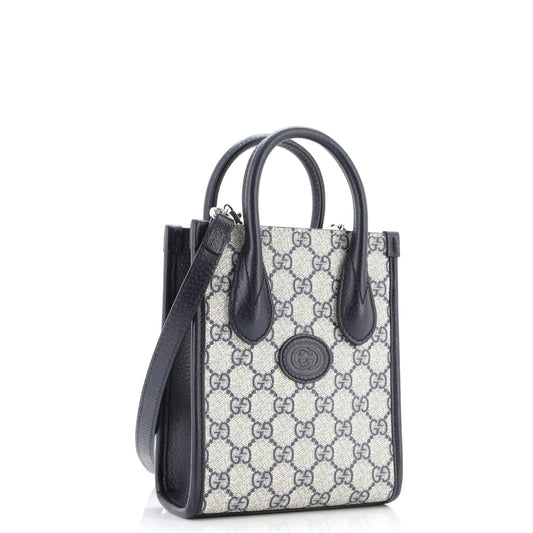 Interlocking G Patch Tote GG Coated Canvas Mini