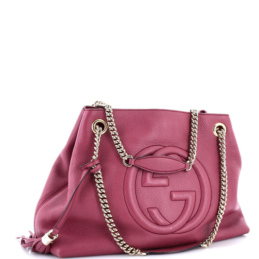 Soho Chain Strap Shoulder Bag Leather Medium