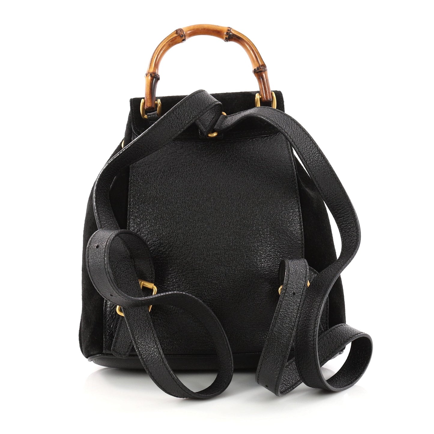 Vintage Bamboo Backpack Suede Mini