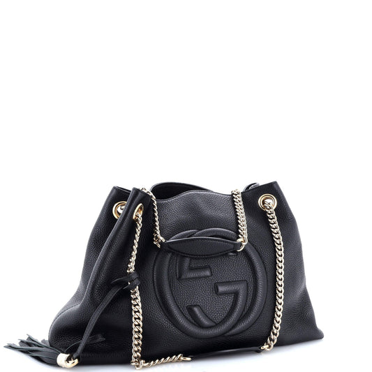 Soho Chain Strap Shoulder Bag Leather Medium