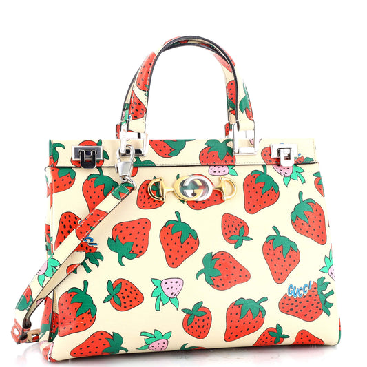 Zumi Top Handle Bag Printed Leather Medium