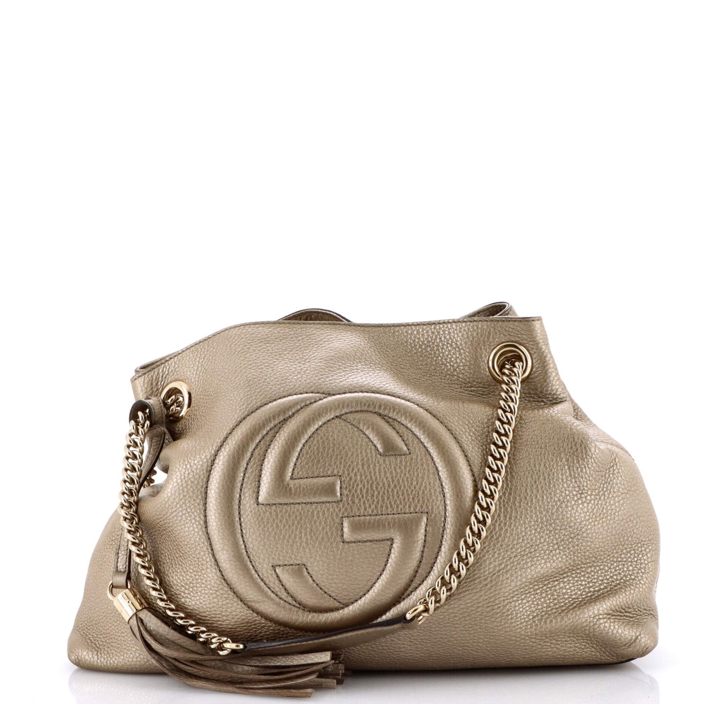 Soho Chain Strap Shoulder Bag Leather Medium