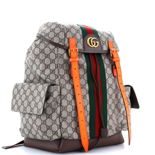 Ophidia Flap Backpack GG Coated Canvas Medium