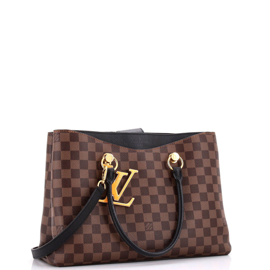 LV Riverside Handbag Damier with Leather