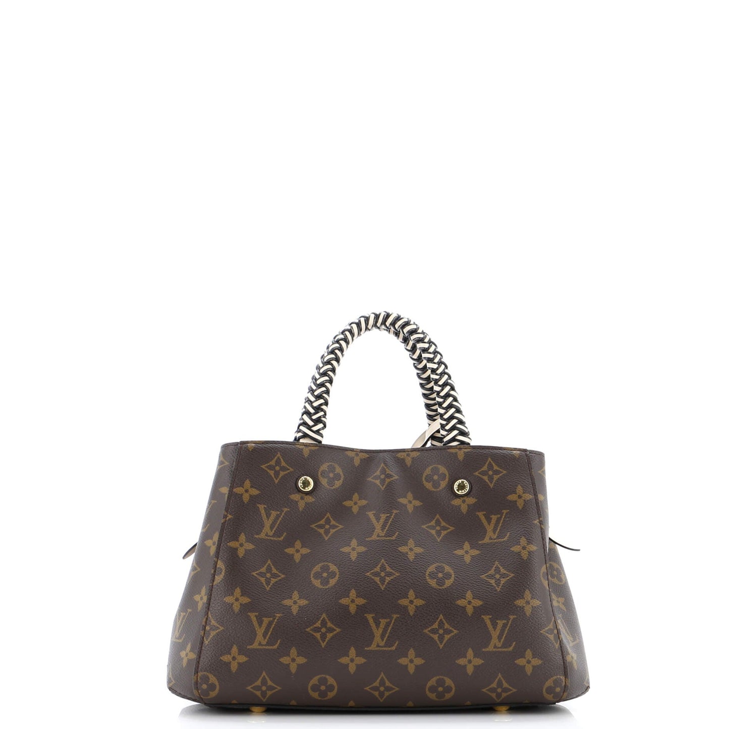 Braided Handle Montaigne Handbag Monogram Canvas BB