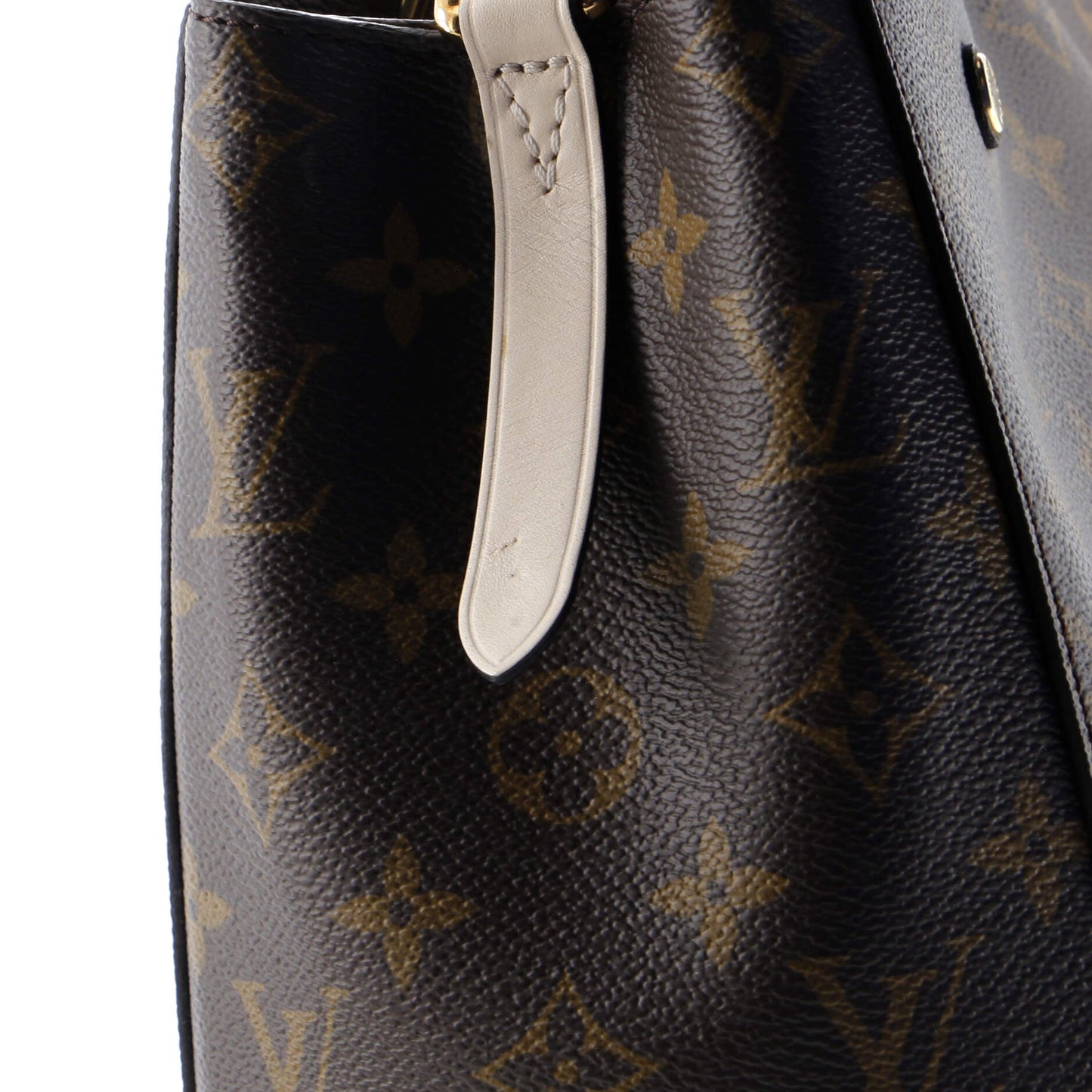 Braided Handle Montaigne Handbag Monogram Canvas BB