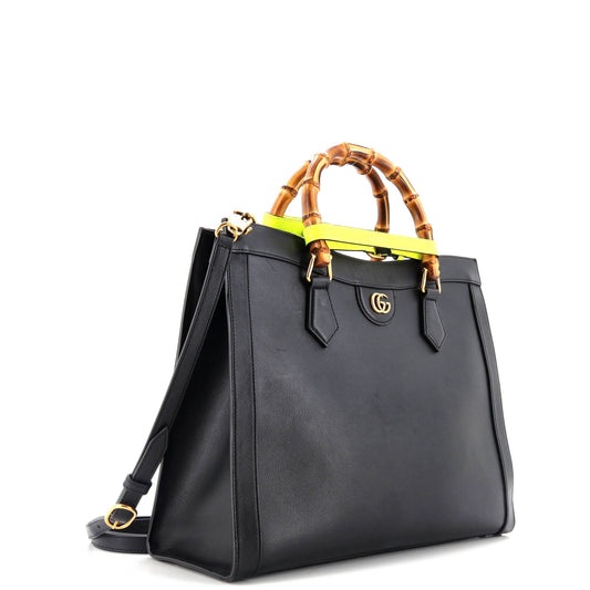 Diana NM Bamboo Handle Tote Leather Medium