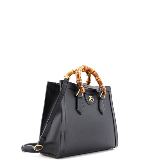 Diana NM Bamboo Handle Tote Leather Small