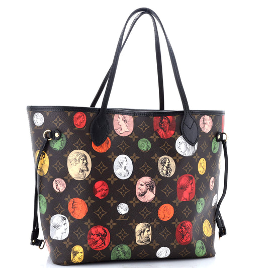 Neverfull NM Tote Limited Edition Fornasetti Cameo Monogram Canvas MM