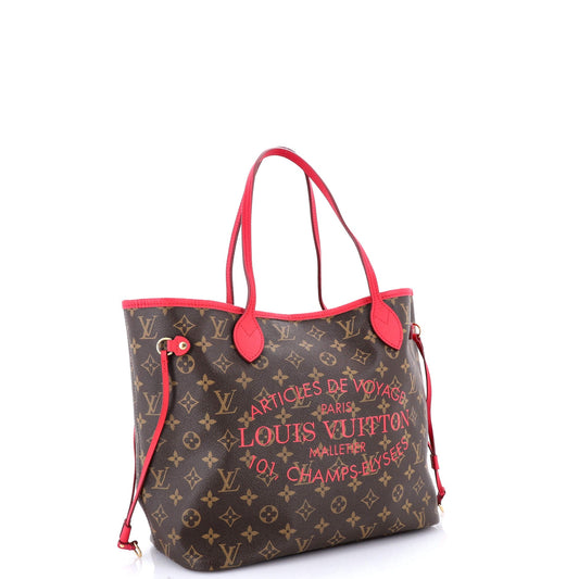 Neverfull Tote Limited Edition Ikat Monogram Canvas with Leather MM