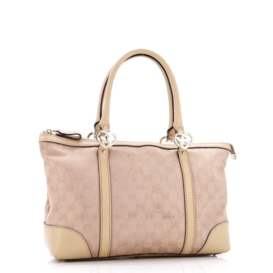 Lovely Heart Interlocking G Tote GG Canvas Medium