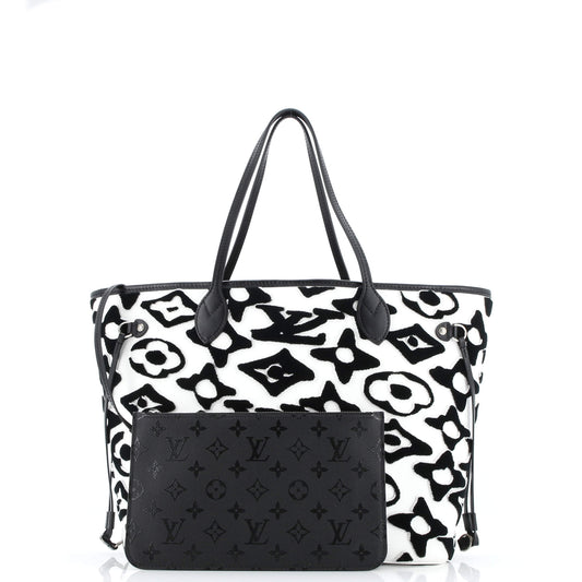 Neverfull NM Tote Limited Edition Urs Fischer Tufted Monogram Canvas MM