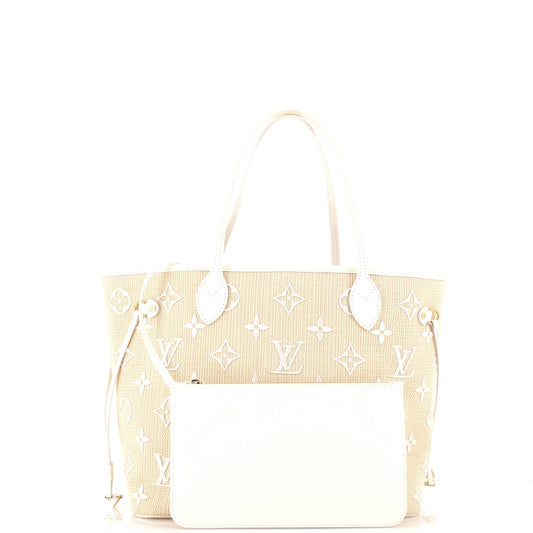Neverfull NM Tote Monogram Giant Embroidered Cotton MM