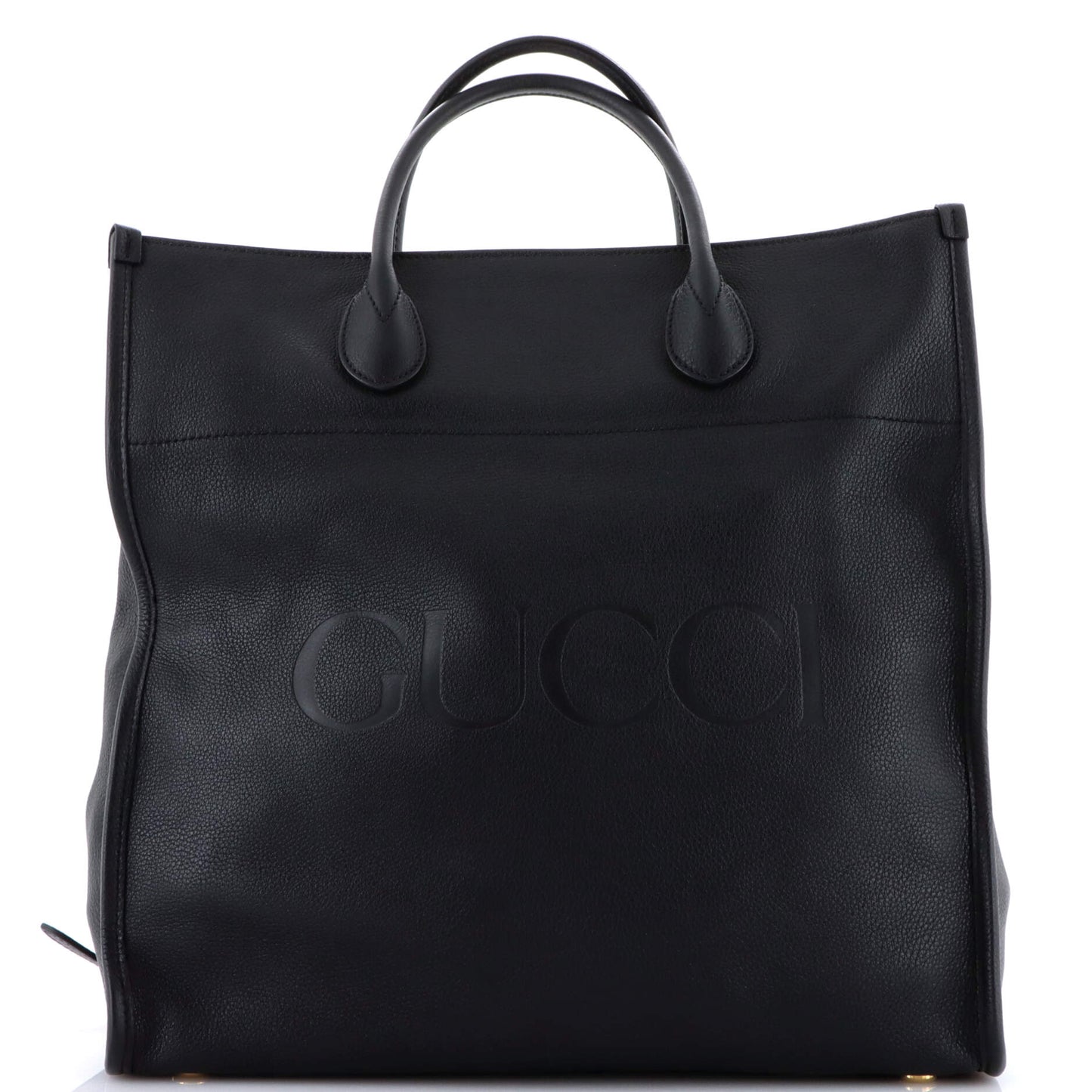 Logo Tote Embossed Leather Medium